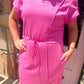 Gina Peony Scallop Hem Dress