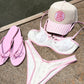 Seaside Picnic Bikini Pink Floral Bottoms