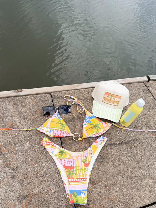 Mid Summer Bikini Tropical Top