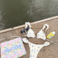 Santa Rosa Bikini Blue Floral Top