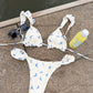 Santa Rosa Bikini Blue Floral Top