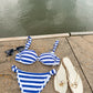 St Tropez Bikini Navy Bottoms