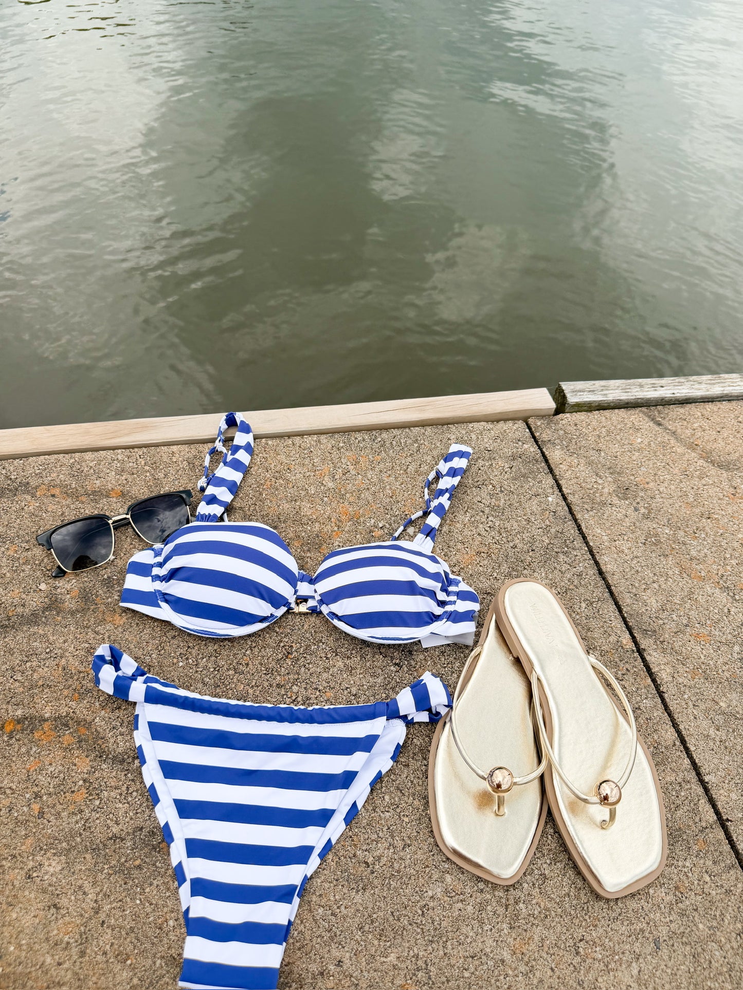 St Tropez Bikini Navy Bottoms