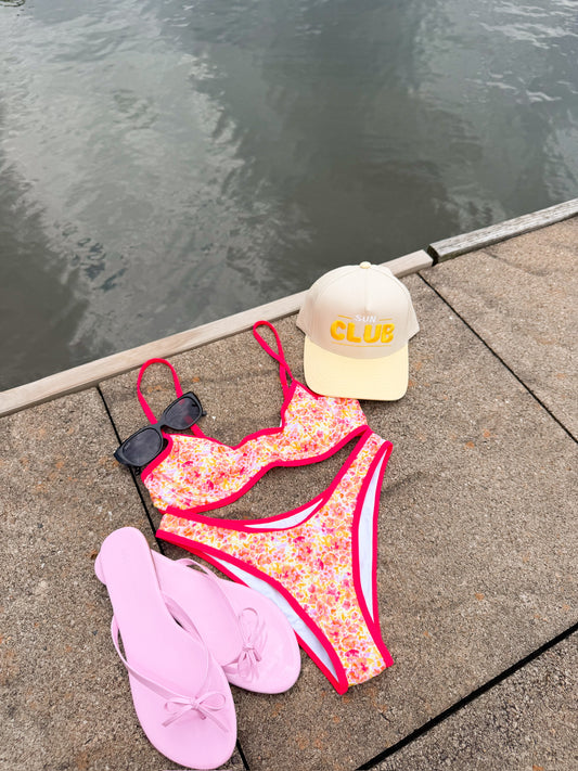 Seaside Picnic Bikini Orange Top