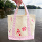 Icon Mini Canvas Tote Pink & Peach Polka Dot