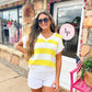 Eva yellow striped top