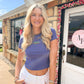 Paula navy tee