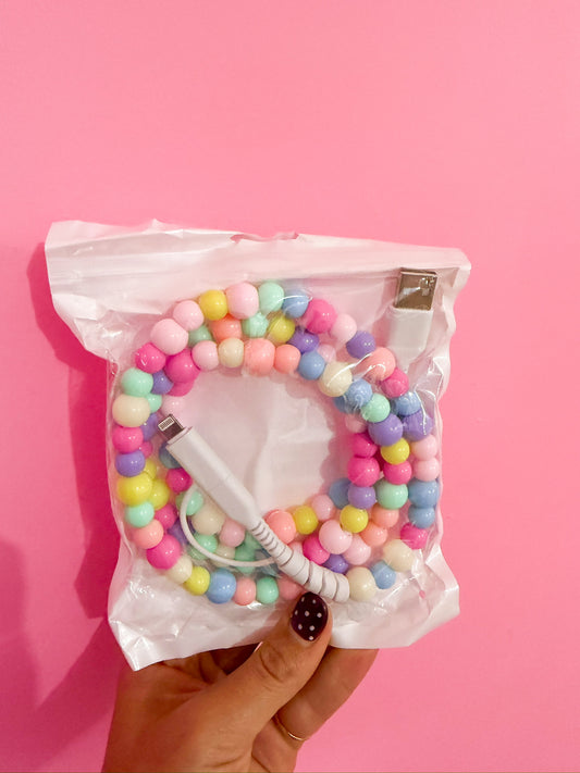 Candy "Colorful Beads" 2 in 1 Phone Charger