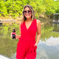 Gillian Red Romper