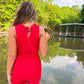 Gillian Red Romper