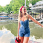 Delilah washed denim romper
