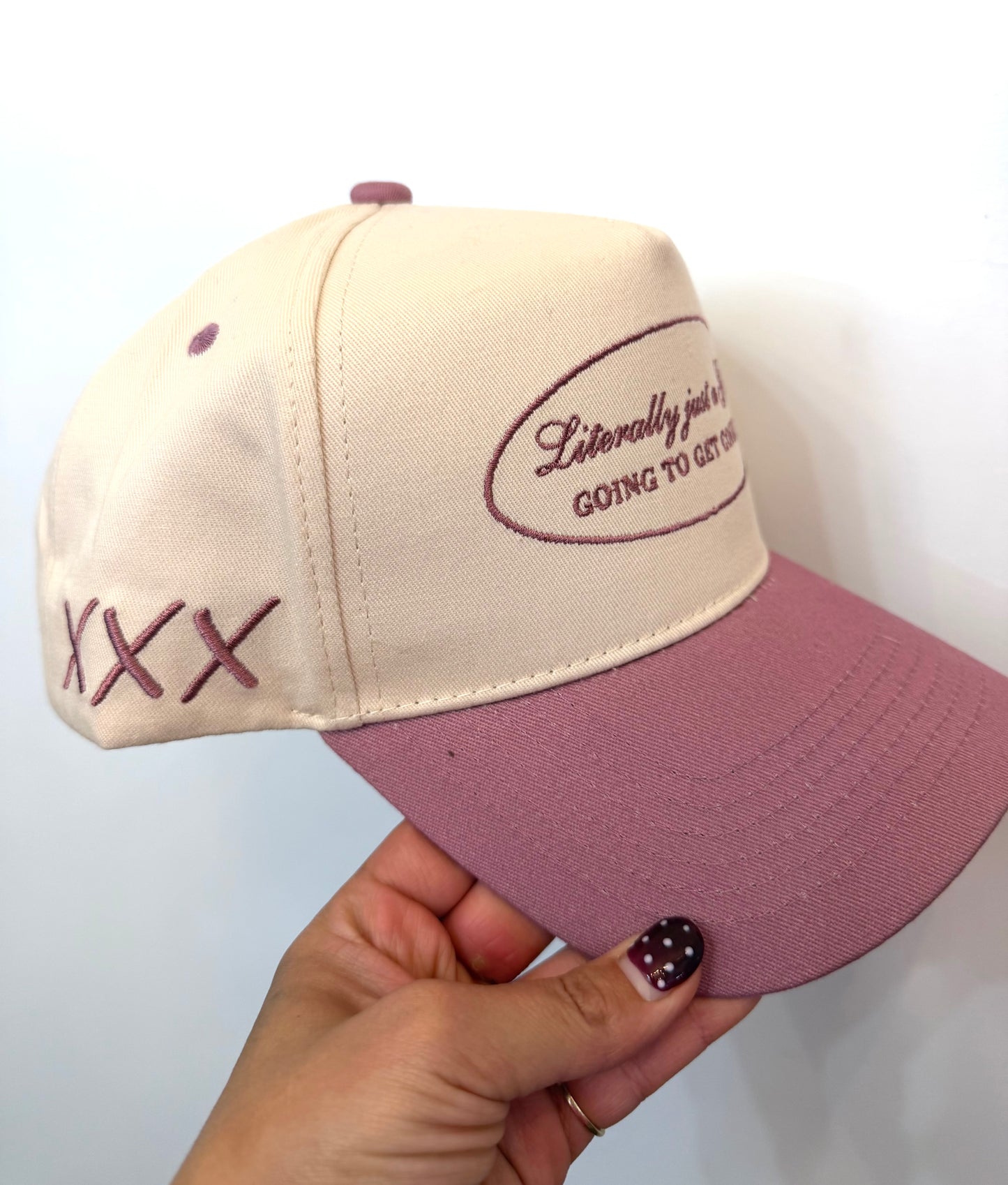 Literally Just A Girl - Mauve Vintage Trucker Hat