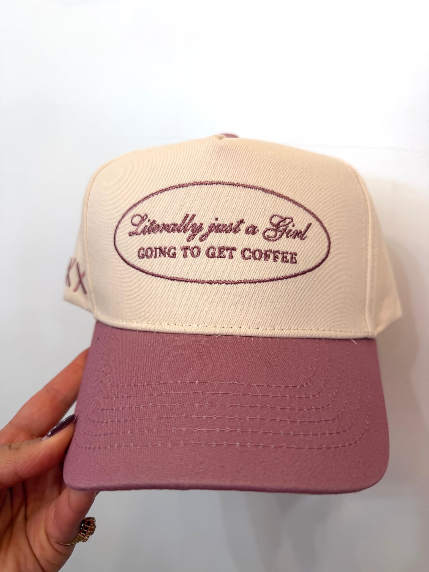Literally Just A Girl - Mauve Vintage Trucker Hat