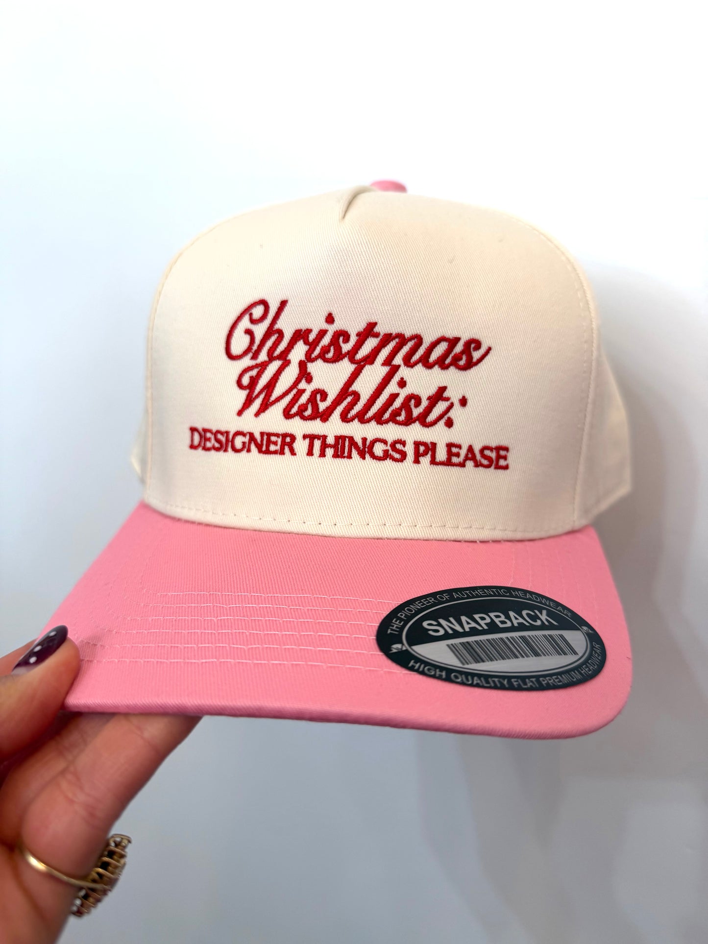 Christmas Wishlist - Pink Vintage Trucker Hat