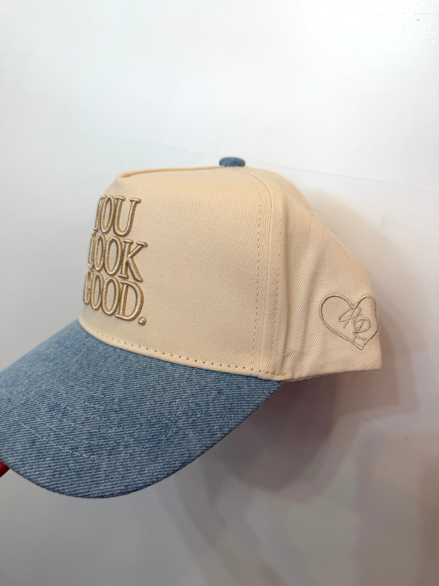 You Look Good. - Denim Vintage Trucker Hat