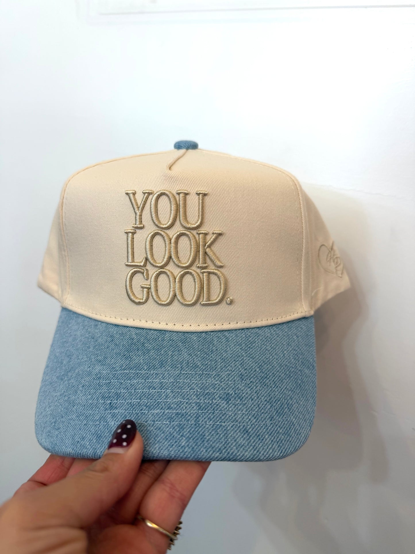 You Look Good. - Denim Vintage Trucker Hat