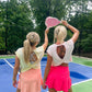 melon v shaped tennis skort