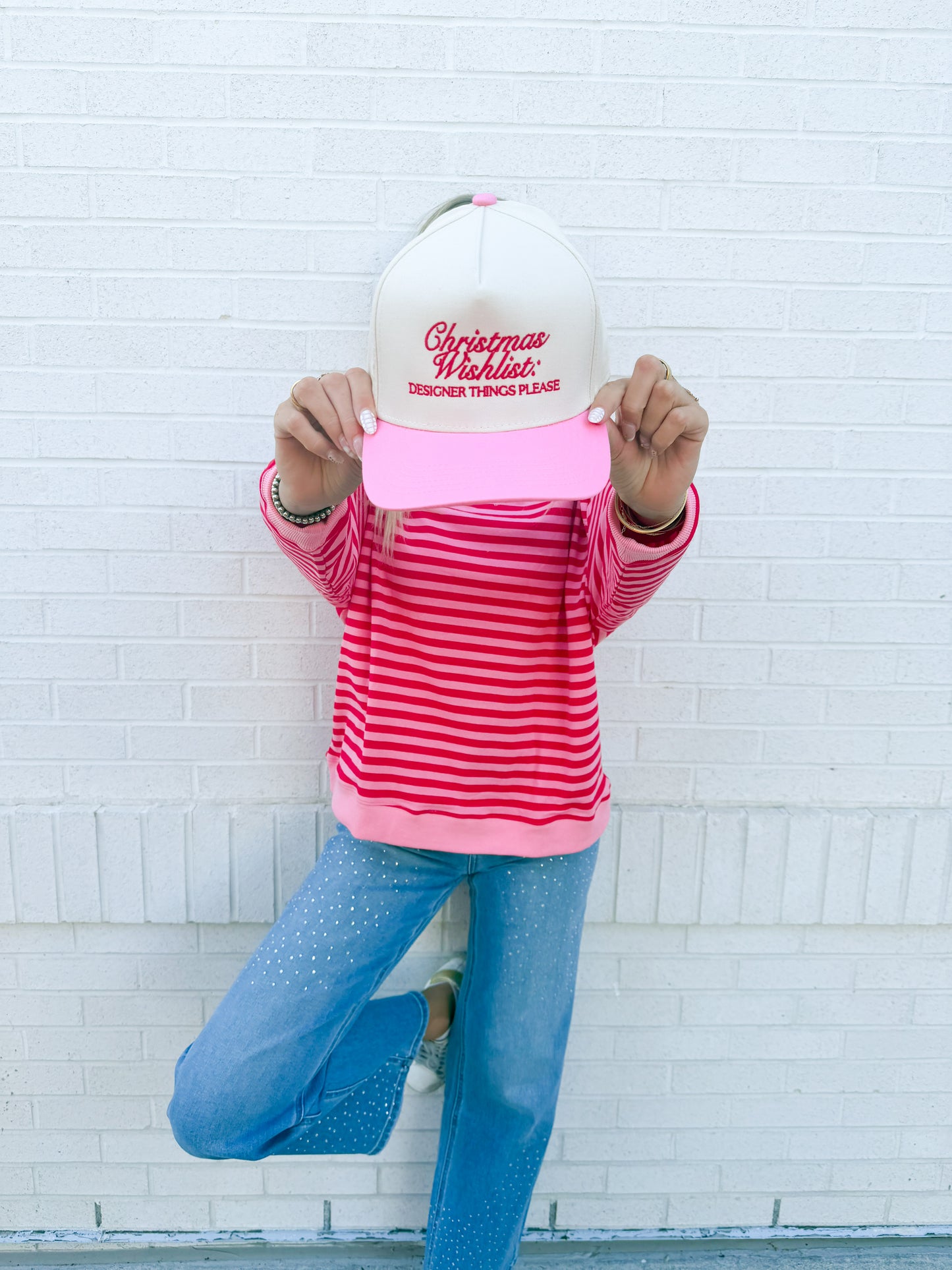 Christmas Wishlist - Pink Vintage Trucker Hat