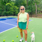 V shaped skort kelly green