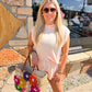 Bella Mock Neck Set Top Orange