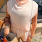 Bella Mock Neck Set Top Orange