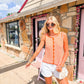 Linda Orange Stripe Top