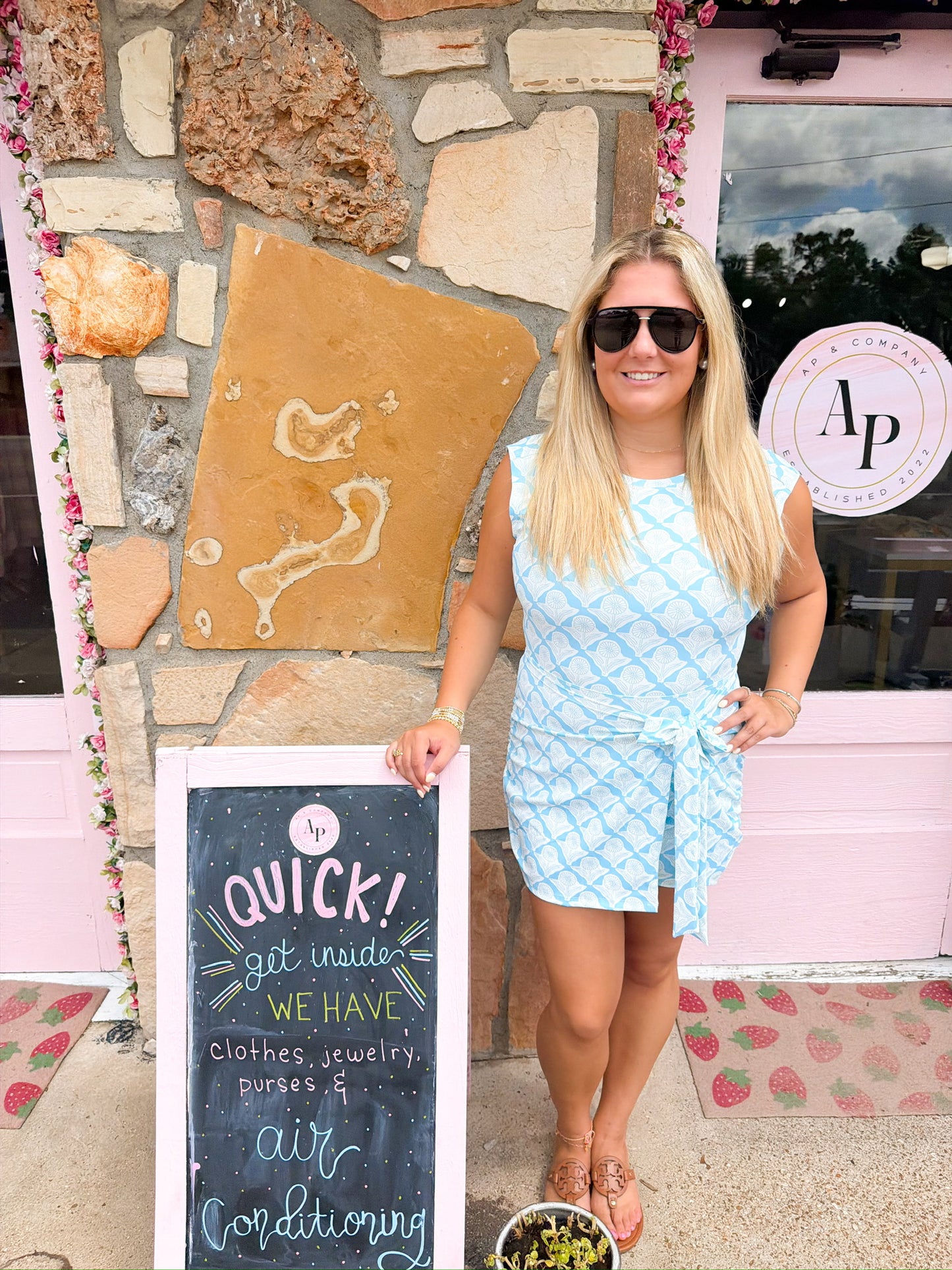 Taylor Blue Wrap Dress