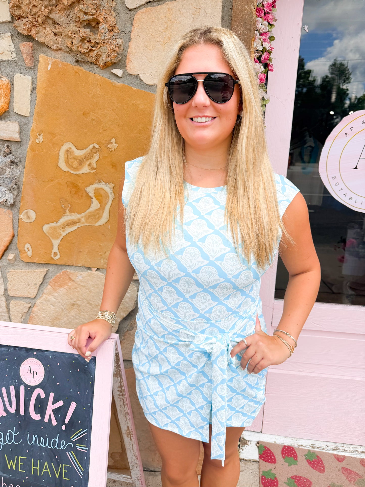 Taylor Blue Wrap Dress