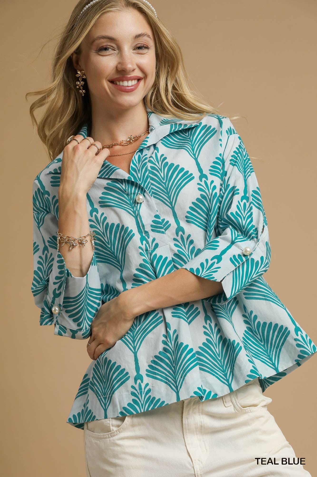Gina Teal Top