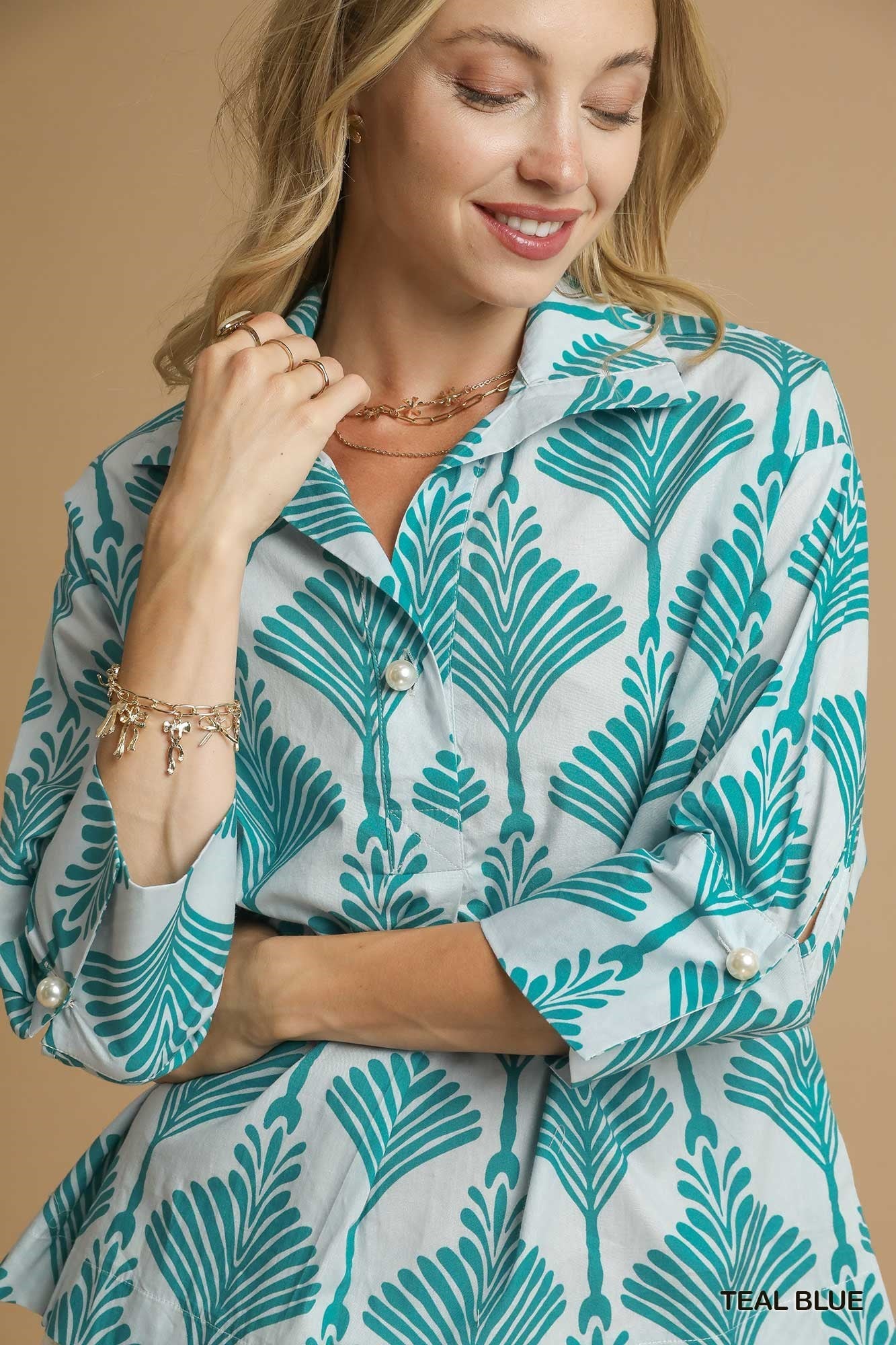 Gina Teal Top