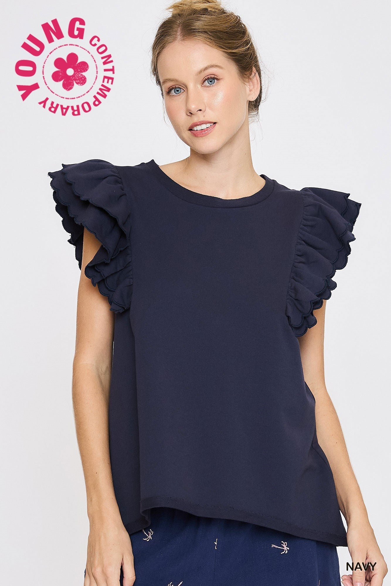 Grace Navy Top