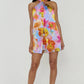 Twist Mini Dress Brushed Blooms