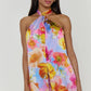 Twist Mini Dress Brushed Blooms