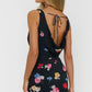 Callie Cowl Dress Falling Floral
