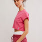 FP Movement HOT SHOT CROPPED TEE / HOT PINK