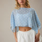 Lennon Blue Dot Poncho
