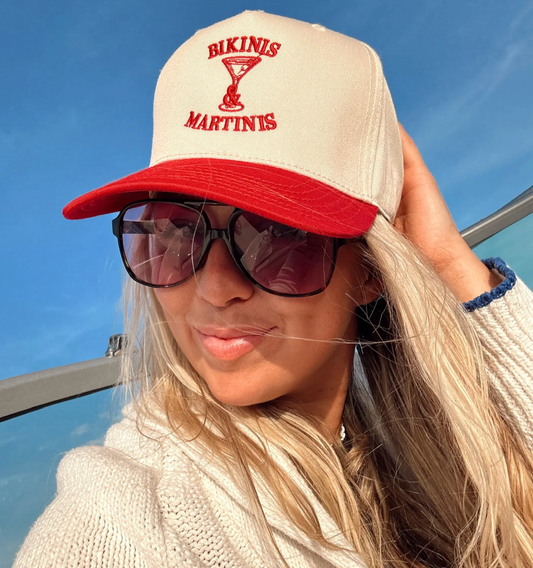Bikinis & Martinis Vintage Trucker Hat
