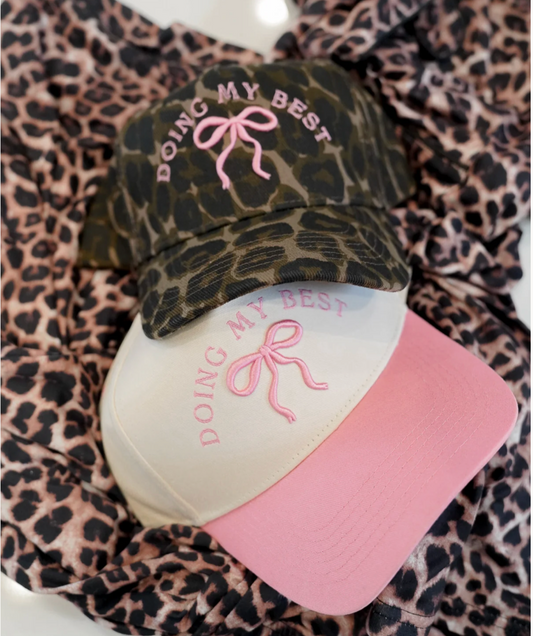 Doing My Best - Vintage Trucker Hat Cheetah