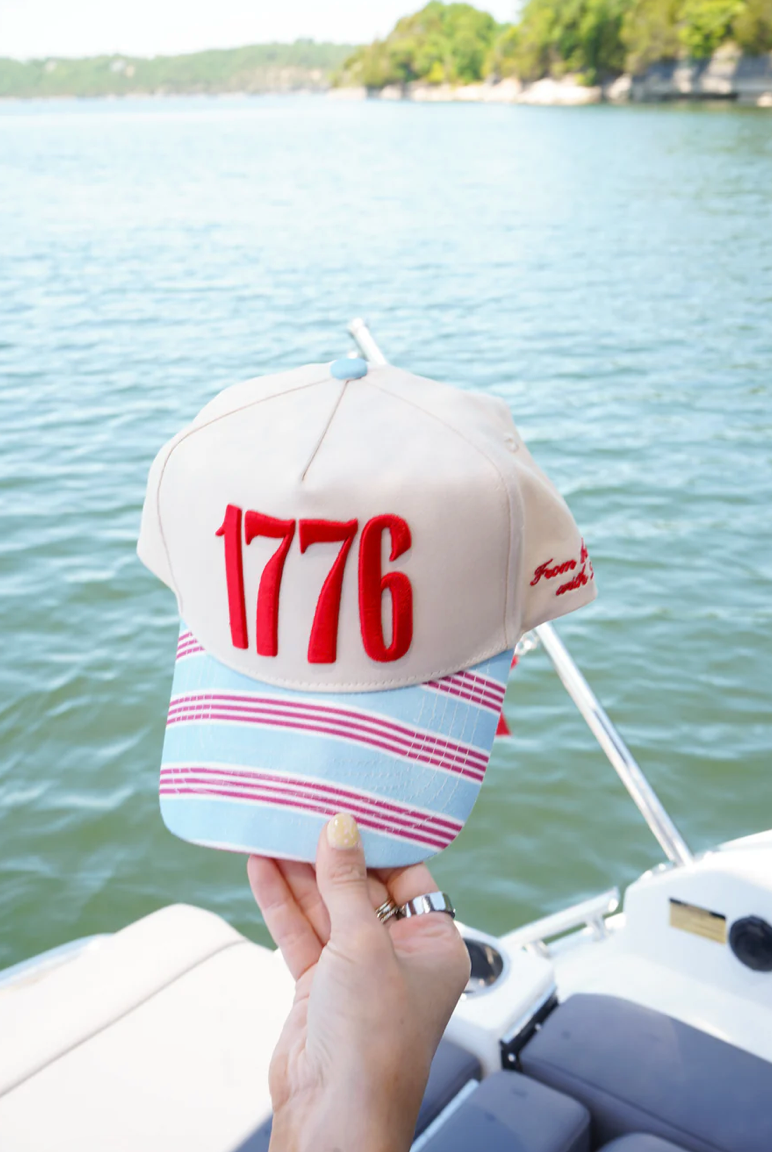 1776 Blue and Red Stripe Hat