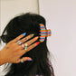 stripe hair clip - citrus