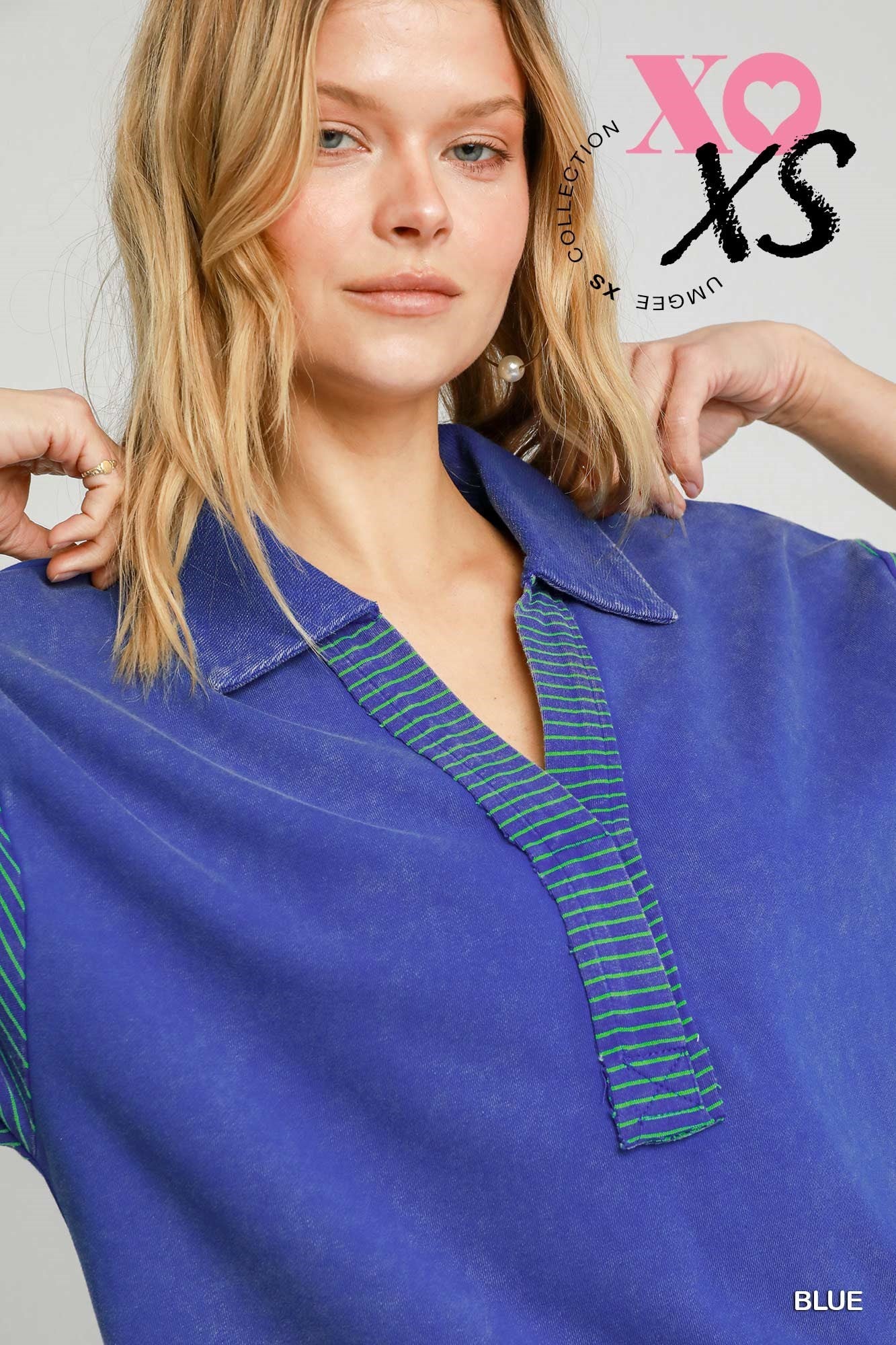 Gwen Blue Top