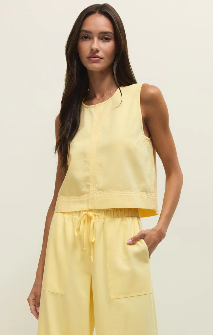 Z SUPPLY Sun Seeker Twill Cropped Tank