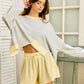 Becky Grey and Yellow Terry Top