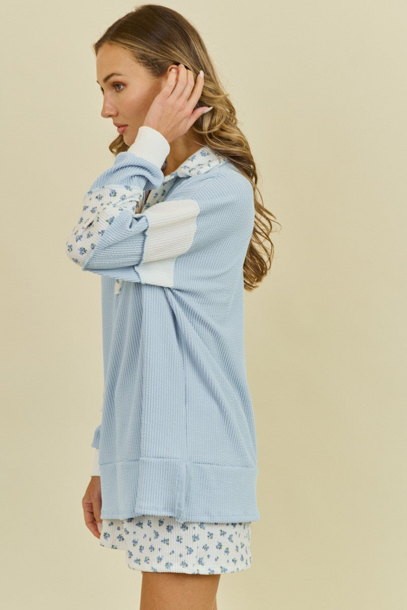 Lucy Blue Floral Sweatshirt