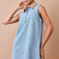 Daphne Denim Half Zip Dress