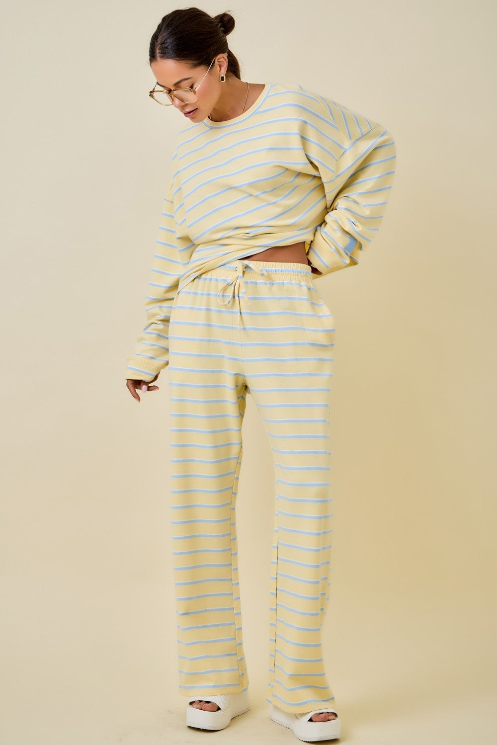 Diana Striped Pants Yellow