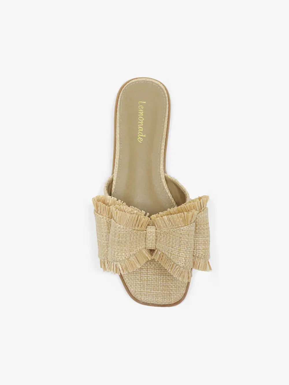 Raffia Natural Bow Sandals