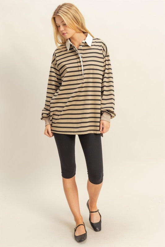 Hope Classic Stripe  Collar Shirt