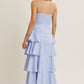 Imani Blue Linen Maxi Dress