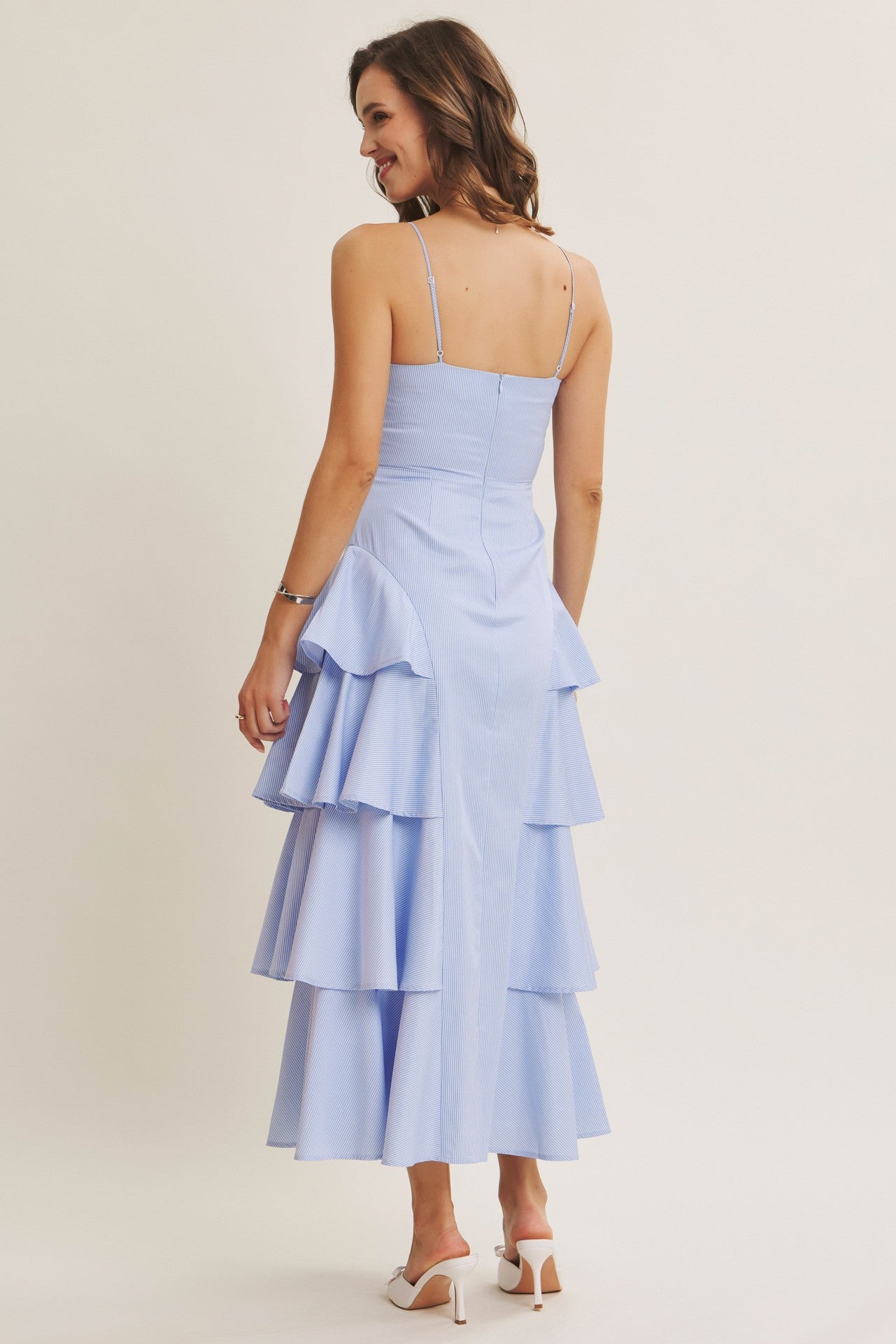 Imani Blue Linen Maxi Dress